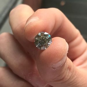 Blue loose moissanite